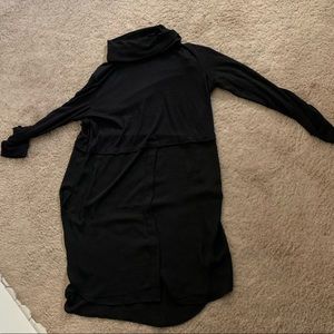 Turtle neck black dress